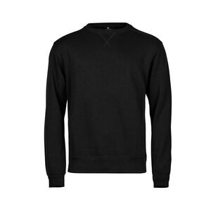 Tee Jays Mens Ribber Interlock Crew Neck Sweatshirt / Black